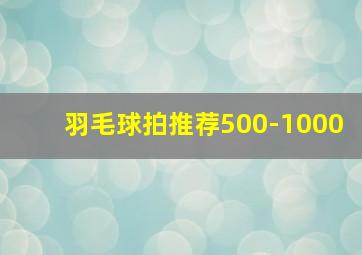 羽毛球拍推荐500-1000