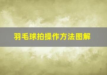 羽毛球拍操作方法图解