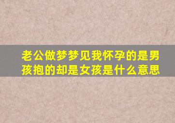 老公做梦梦见我怀孕的是男孩抱的却是女孩是什么意思