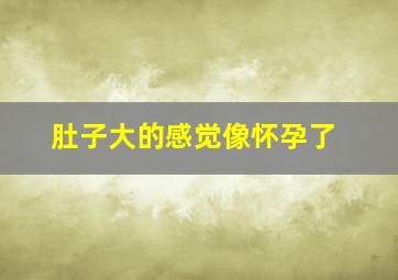 肚子大的感觉像怀孕了