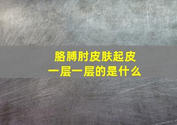 胳膊肘皮肤起皮一层一层的是什么