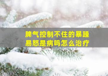 脾气控制不住的暴躁易怒是病吗怎么治疗