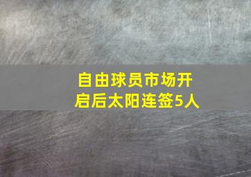 自由球员市场开启后太阳连签5人