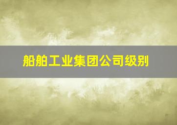 船舶工业集团公司级别