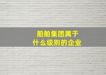 船舶集团属于什么级别的企业