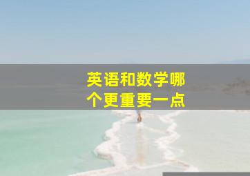 英语和数学哪个更重要一点