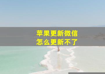 苹果更新微信怎么更新不了