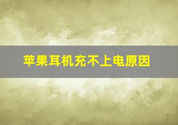 苹果耳机充不上电原因