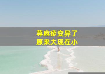 荨麻疹变异了原来大现在小