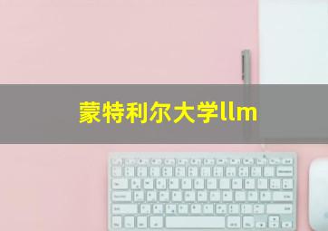 蒙特利尔大学llm