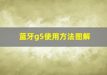 蓝牙g5使用方法图解