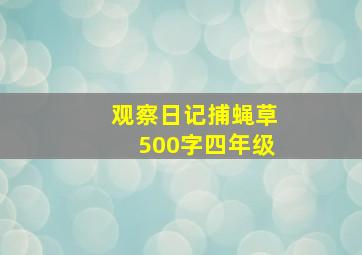 观察日记捕蝇草500字四年级