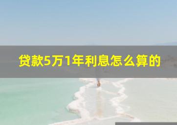 贷款5万1年利息怎么算的