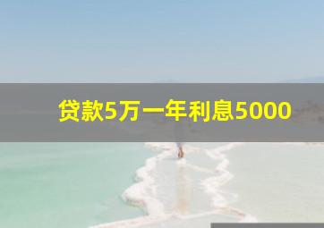 贷款5万一年利息5000