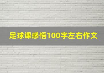 足球课感悟100字左右作文