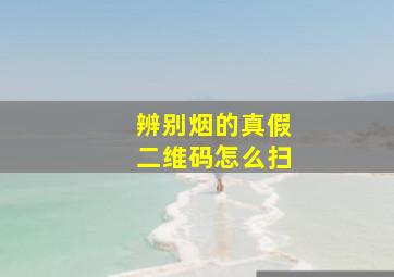 辨别烟的真假二维码怎么扫