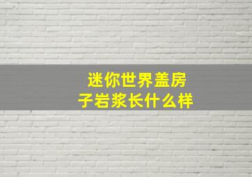 迷你世界盖房子岩浆长什么样