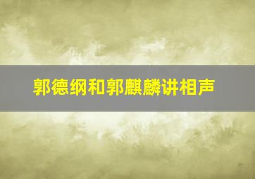 郭德纲和郭麒麟讲相声