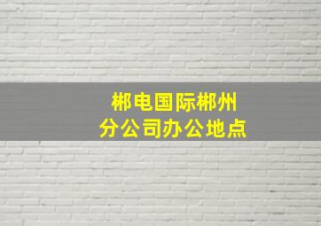 郴电国际郴州分公司办公地点