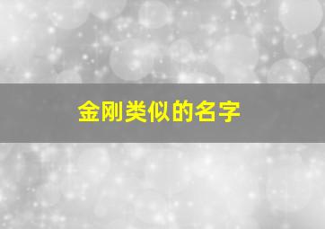 金刚类似的名字