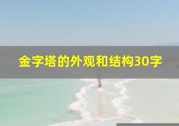 金字塔的外观和结构30字