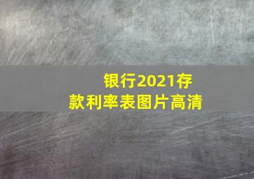 银行2021存款利率表图片高清