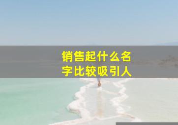 销售起什么名字比较吸引人