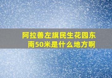 阿拉善左旗民生花园东南50米是什么地方啊