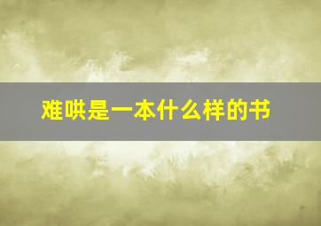 难哄是一本什么样的书