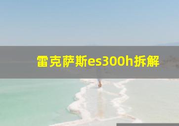 雷克萨斯es300h拆解