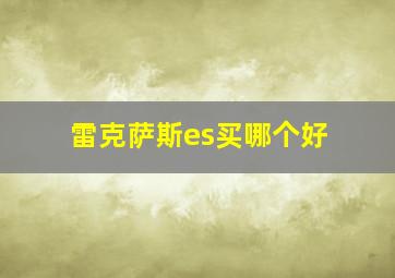 雷克萨斯es买哪个好