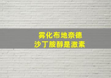 雾化布地奈德沙丁胺醇是激素