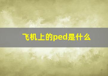 飞机上的ped是什么