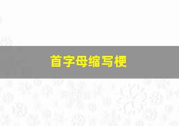 首字母缩写梗