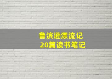 鲁滨逊漂流记20篇读书笔记