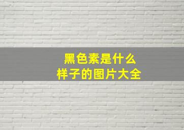 黑色素是什么样子的图片大全