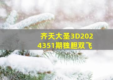 齐天大圣3D2024351期独胆双飞